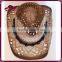 100% straw cowboy hat with beads