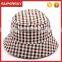 A-1487 Holiday Printed Pattern Cotton Bucket Hat Wide Rim Flat Top Bucket Cap Women Fishing Bucket Hat