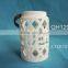 Christmas decorative porcelain candle holder stand set