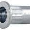 Open or closed end KNURLED blind rivet nuts with dome-, countersunk- + small counters.head in alu, steel, stainless steel A2