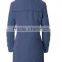 casual warm blue 90% cotton winter womens padding coat with faux fur