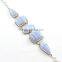 Blue Lace agate bracelet 925 sterling silver jewelry Handmade jewelry natural gemstone jewellery