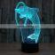 3D Optical Night Light Dolphin 7 RGB Light Colors 10 LEDs AA Battery or DC 5V Mixed Lot