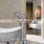 Single Handle Floor Standing Brass Bathtub Tap With Hand Shower