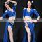 Wuchieal New design Sexy Women Belly Dance Costume Top and High Split Skirt