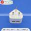UK fixed type two ports output 5v 2.4a 2.1a usb wall charger with CE GS BS