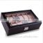 Handmade exquisite paper suitcase magnetic closure metal coffin shape gift box , rigid leather packaging gift box design .