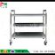 TJG CHINA Folding Arm Platform Car More Advanced Stainless Steel Base Plate Carrying Trolley Cart Warehouse
