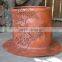 Leather Steampunk Tophat with Gears - Natural Tanned - Designed by BLUE KING LEATHER