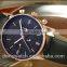 new products with your logo luxury three eyes case leather light at night sports watches men