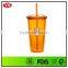 20 oz bpa free wholesale double wall acrylic tumblers with straw