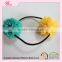 2016 fashion chiffon pompom flower headband for kids