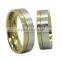Newest Design Fancy Couple Rings Glod Plating Elegant Wedding Ring Sets