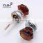 Octagon Shape Amber Interior Door Set Glass Door Handle