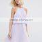 Fashion Light Purple Halter Neck Designer dress, wedding dress 2016 for Guest
