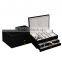 Wholesale Custom Luxurious Wooden Jewelry Box, Black Beautiful Storage Boxes, Watches Boxes