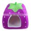 Comfortable material folding kennel Strawberry shape design dog bed with different color and size