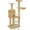 wholesale Cat Tree Tower Condo Climing Scratcher Furniture Kitten House Hamock Scratching Sisal Post pet products Beige