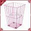 Cheap wholesale square shape wire storage basket color painting finished metal basket