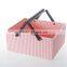 cy268 Decorative Plastic Home Office Storage Boxes Desktop Basket Organizer Handle Bathroom Kitchen Home Office Tidy Box