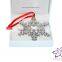 14K White Gold Plated Metal Xmas Star shape Snowflake ornament with crystals from Swarovski