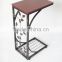 RH-4424 Metal accent wooden table Vine Leaf Design modern Sofa Side Table