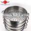 5layer best selling new design glass lid 5pcs cookware stainless steel food steam
