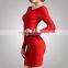 Girls Top Casual Style Office Lady Red Bandage Dress Direct Supplier