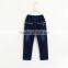 Swan embroidery bow pocket casual denim trousers