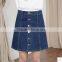 Wholesale office ladies skirt, formal women skirt,solid color women denim skirts