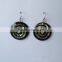 spiral disc cut out abalone shell earrings black paua shell earrings handmade carved shell dangle earrings for her gift