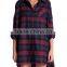 Light red plaid custom flannel shirt for men