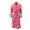 Long Sleeves Women Coral Fleece Bathrobe Clothing Set