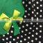 2016 St.Patrick Dresses Cottom Black/green Dot Dress New Arrival Full Stock 3 Pieces With Matching Necklace And Headband Set
