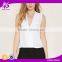 2016 guangzhou shandao oem service summer new design casual chiffon plain dyed sleeveless ladies western tops