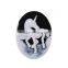 Resin Cameo Embellishments Unicorn Black & White Oval Pattern