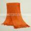 Lastest hot selling colorful fashion ladies orange scarf