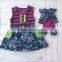 2017 trendy style striped flowers baby girls dress designs