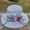 Tourism Vacation Sunshade Beach Straw Hat Bowknot Flower Hat