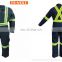 Hi-Vis knitted buttom fabric Protective Safety Jacket suits with PU coating