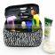 Travel Makeup Bags Case Stripe Vanity Tolietry Wash Beauty Storage Organizer
