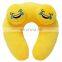 Personalized cheap stuffed plush u shape neck pillow case fashion custom funny emoji memory foam neck pillow
