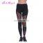 OEM Service Net Yarn Stitching Spandex Tights Yoga Pants Mature Women Legging