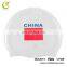 Wholesale adult child customized customer LOGO silicone swimming caps