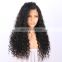 Kinky curly human hair lace front wig brazilian human hair