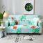 Green Flower Stretch Sofa Slipcover Polyester Spandex Fabric Couch Covers Sofa Furniture Protector (2 Seat)