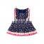 Boutique Flutter Sleeve Ruffle Dress Purple Floral Party Princess Boutique Girls Dress wholesale price