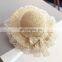 Children's summer sunscreen straw hat, breathable lace sunshade, ladies baby princess outing sunscreen beach hat