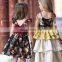 2019 summer girls red floral dress summer girl sleeveless bandage dress free ship