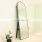 arch black metal frame floor free stand full length mirror